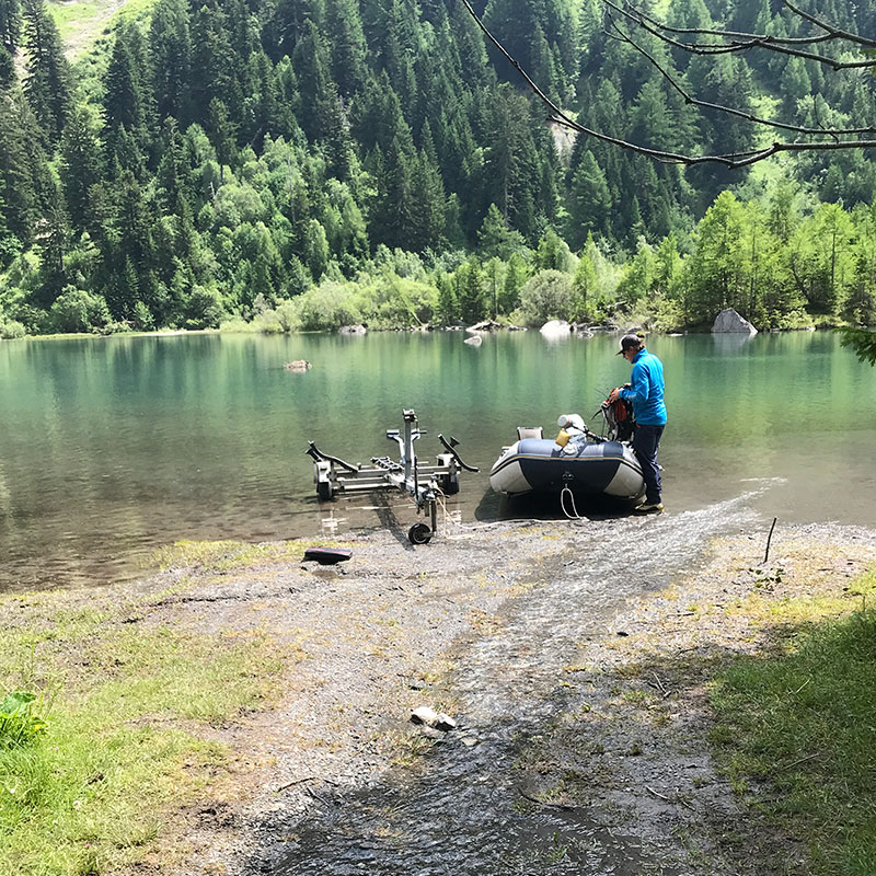 Intervention lac de montagne Bathytec