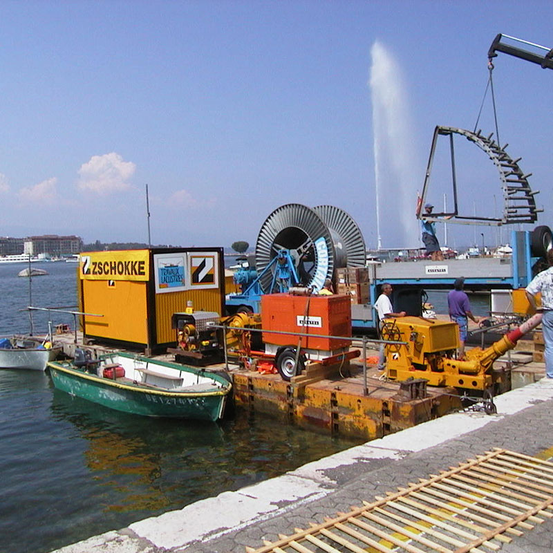 Intervention à Genève dans le lac Léman. Bathytec